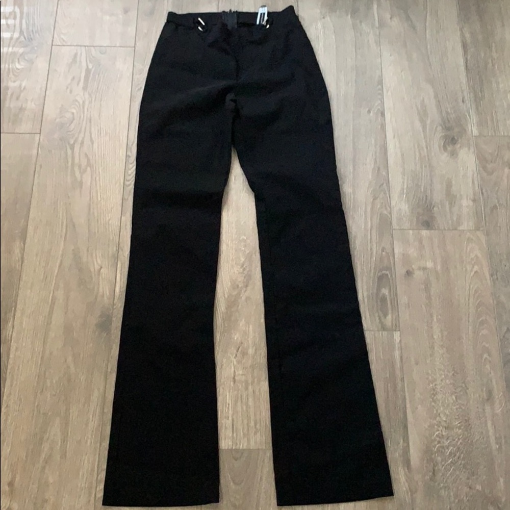 Black pants with a stretchable material